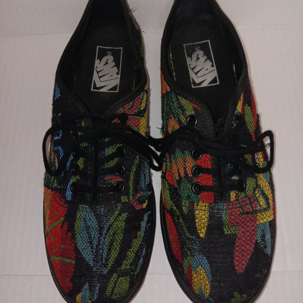 VANS FLORAL PRINT CANVAS SNEAKERS